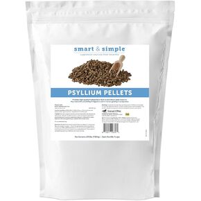 Smartpak Smart & Simple Peslyium Cights للخيول | ملحق الألياف الألياف البسيليوم لدعم العافية في الجهاز الهضمي | تخلط مع التغذية اليومية | Apple-Banana بنكهة | حقيبة 17.5 رطل