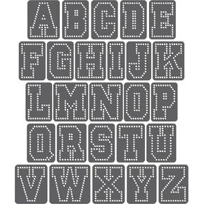 Rhinestone Genie Font - Sports Block 3 "قالب حجر الراين المغناطيسي