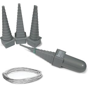 The Beadsmith Mandrel 4X, Wire Wrapping Set in Assorted Shapes with Interchangeable Handle – Anodized Aluminum Wire, Silver Color, 12 Gauge, 39 Feet – for Metal Jewelry, Sculpting, Floral & Modeling