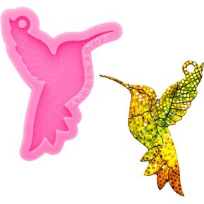 Angel Wings Super Glossy Lovely Hummingbird Style Silicone Mold Resin Keychain Mold Jewelry Epoxy Mould Crafting Keychain Resin Jewelry Making Silicone Mold