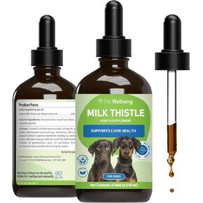 - Milk Thistle for Dogs - Essential Detoxification Support for Canines with Liver Dysfunction - 4oz (118ml) in Kuwait