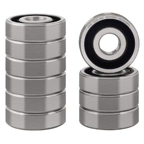 XiKe 10 Pcs 6208-2RS Double Rubber Seal Bearings 40x80x18mm, Pre-Lubricated and Stable Performance and Cost Effective, Deep Groove Ball Bearings.