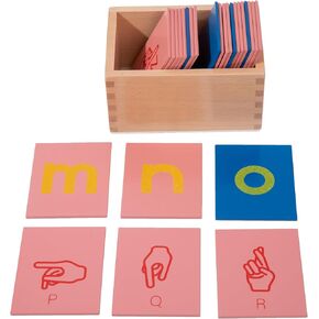 Adena Montessori مبكر تنمية الطفل مادة تعليمية أقل ورأس مال رسائل الصنفرة Letters Edition