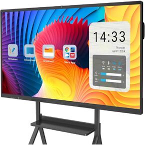 65″ Smart Board, 4K UHD Touchscreen Display Electronic White Board Built in Ultra High Definition Camera Open App Ecosystem, Interactive Whiteboard for for Business Office Classroom Home