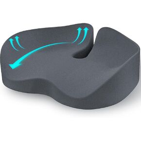 Seat Cushion for Office Chairs - Tailbone & Sciatica & Hip & Coccyx & Low Back Pain Relief Pillow - Memory Foam Pressure Relief Cushion for Long Sitting for Gaming, Compute, Desk Chair, Car Seat in Saudi Arabia