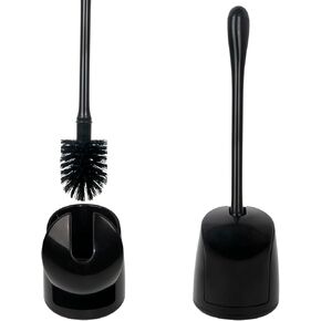 CELOX Toilet Bowl Brush and Holder, Compact Toilet Brush with Breathable Ventilation Stand Base, Bathroom Cleaning Kit, White, 2 Set