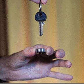 SUMAG Flite Magic Tricks Borrowed Ring to Keychain Appear Vanish Magic Magician Close up Street Illusions Gimmicks Mentalism Props