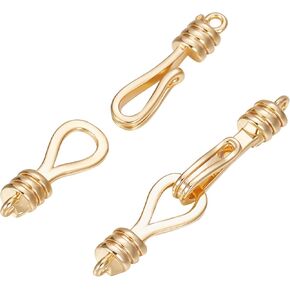 Beebeecraft 1 Box 10pcs S Hook Clasps 18K Gold Plated Hook Hook Hook Heats Healdes For Diy Jewelry Neckleace Making