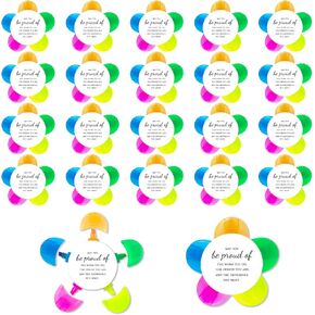20 Pcs Inspirational Highlighters Flower Shape Motivational Multicolor Marker 5-In-1 Watercolor Fluorescent Pen Bulk Tip Affirmation Gifts for Students Employee Coworker Awards Gifts Bulk from Teacher