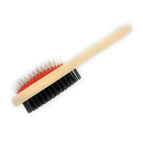 Home Essentials Combo Pin & Bristle Grooming Brush للكلاب والحيوانات الأليفة بمقبض متين