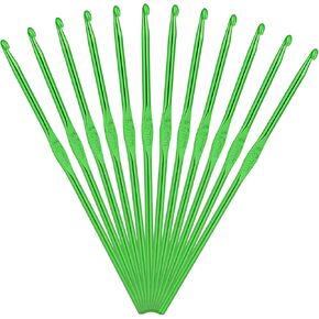 12 PCS 4MM Crochet Hooks US Size G/6 Crocheting Hook Teedles Aluminium Metal Hooks Craft Yarn Bulk Crochet Eletles للمبتدئين للنساء البالغين