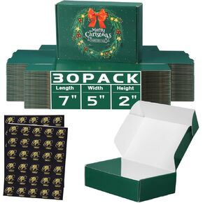 7x5x2 Small Shipping Boxes, Set of 30 Pack, Corrugated Cardboard Box, Specially Designed Medium Shipping Boxes for Small Business Gift Packaging