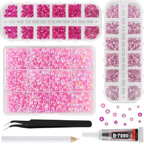 ASTARON Green Resin Rhinestones for Crafting, 2mm-6mm Mixed Flatback Resin Gemstones for Crafts Gems Bulk Jelly AB Bedazzling Diamonds with Glue for Nails, Tumblers, Mugs Decoration