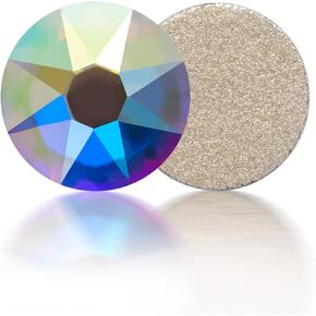 2088 SAPPHIRE 16 جوانب أحجار الراين المسطحة ، أحجار الراين الزجاجية لفن الأظافر والحرف ، إصلاح الغراء ، الأحجار الكريستالية فضفاضة (الأزرق ، SS20 ، 1440 ٪ ، 4.6-4.8 مم)