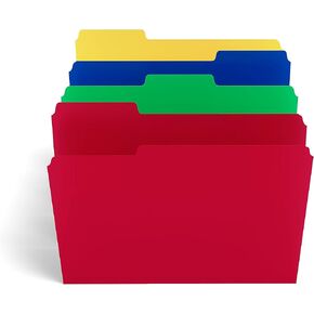 مجلدات الملفات الثقيلة للوزن الثقيل ، 3-TAB ، حجم الرسالة ، ألوان متنوعة ، 72/carton (TR10741-CCVS)