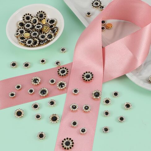 100pcs Sew on Rhinestones Crystals Glass Gems Gold Metal Claw Mixed 8mm 10mm 12mm 14mm Sunflower Garments for Sewing Headband Jewelry Crafts Clothes Shoes Belt Accessories Dress Wedding Deco in Saudi Arabia