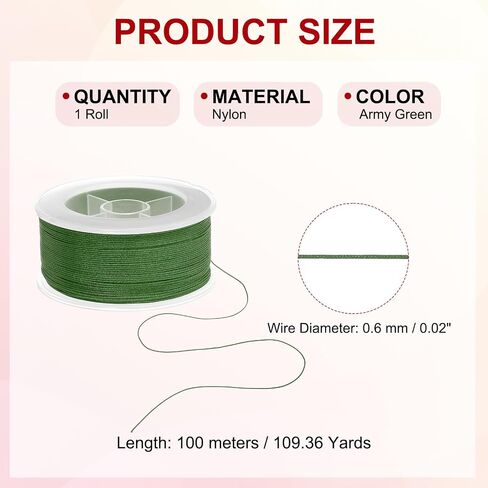 PATIKIL Nylon Cord 1.5 mm x 50 m, Bracelet String Braided Nylon Thread Chinese Knotting Cord for Jewelry Making Beading Necklaces Blind Wind Chimes, Gray in Saudi Arabia