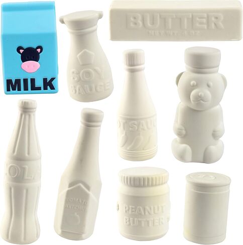 Party Craft Kit Jumbo Cute Critters Squishies (8 Unique Garden Animals) White Kawaii Scented Slow Rising Squishy Toys, Paint, Scented Stress Relief, Kids Classroom, Birthday Activity Gift(4"-6") in Saudi Arabia