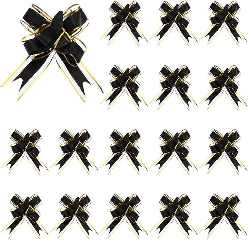 UXCELL 50PCS أصفر أقواس السحب 5.9 بوصات واسعة هدايا كبيرة الشريط لأقواس هدية هدية سلال الهدايا ديكور حفلات الزفاف عبوات الزهور والتغليف والزينة in Kuwait