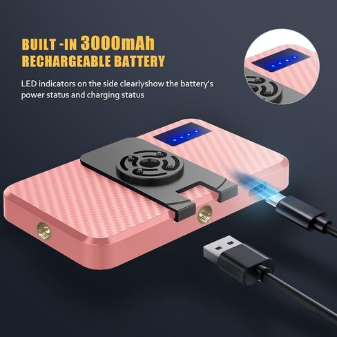 MACTREM 120 LED Selfie Light for iPhone, Phone Light, 3000Mah Portable Rechargeable Video Light, Adjusted 3 Light Modes, for iPhone, Camera, Laptop, iPad, Video Conference, TikTok,Makeup in Kuwait