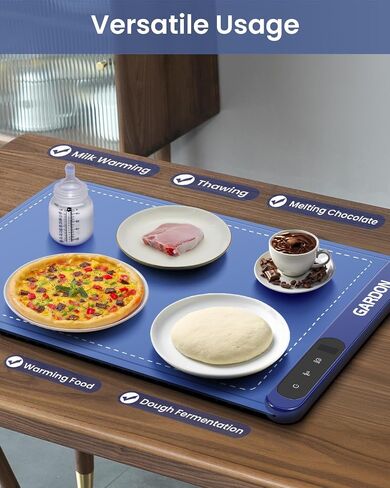 Gardon Food Warming Mat, Efficient and Uniform Heating,Easy to Clean Warming Mat for Food, Upgraded Graphene Heating Wire, 6 Adjustable Temperature Settings, Suitable for Party, Camping and Daily Use in Saudi Arabia