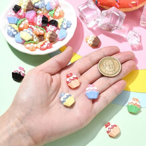 Stiesy 100 Pcs Opaque Resin Letter Slime Charm Randomly Mixed Alphabet Flatback No Hole Beads Nail Art Charms Decoden Cabochons for Scrapbooking Embellishment Hair Clips Jewelry Making DIY Craft in Kuwait