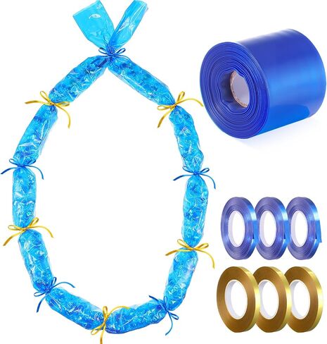 Fuutreo Graduation Candy Lei Making Kit 98 ft Candy Lei Poly Tubing with 6 Rolls 33 Feet Ribbon for DIY Graduation Packing Snacks Grad Party Supplies Gifts Craft(Blue,2.4 in) in Saudi Arabia