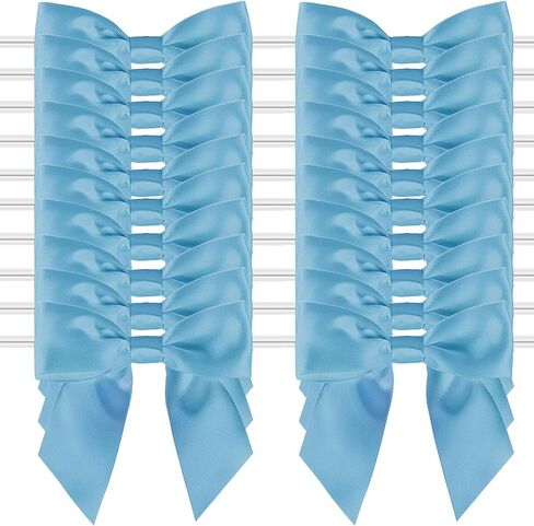 115 Pack Twist Tie Bows for Treat Bags 3" White Satin Ribbon Bows for Package Craft Gift Wrapping Decoration (Hot Pink) in Kuwait
