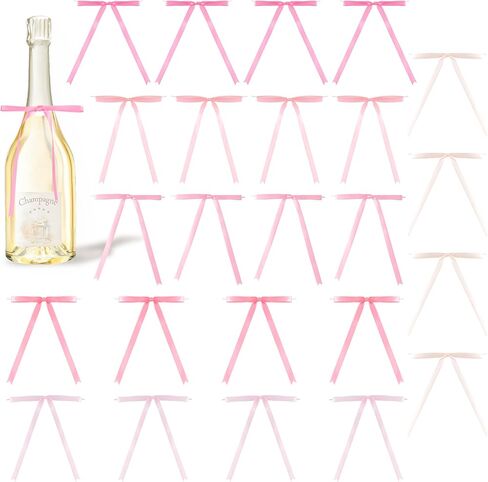 15pcs Black Satin Bows with Twist Tie, Pre-Made Bowknot Decoration for Candy Cookies Cake Wrapping, Classical Bows for Engagement Wedding Birthday Party in Kuwait