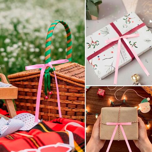 15pcs Black Satin Bows with Twist Tie, Pre-Made Bowknot Decoration for Candy Cookies Cake Wrapping, Classical Bows for Engagement Wedding Birthday Party in Kuwait