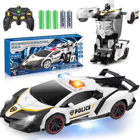 YOTOY Remote Control Car Toys - Transform RC Cars for Kids, One Button Transformation, 360 Degree Rotating Drifting, 2.4Ghz & 1:18 Scale, Gift for Kids Age 4 5 6 Years Old Boys and Girls in Saudi Arabia