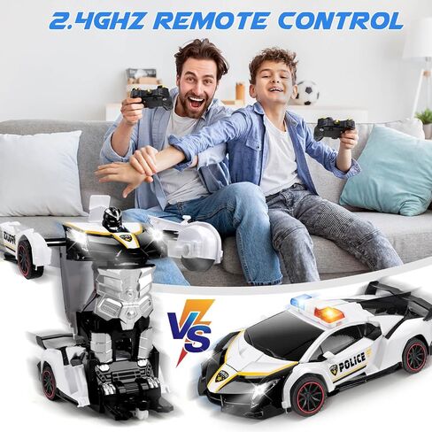 YOTOY Remote Control Car Toys - Transform RC Cars for Kids, One Button Transformation, 360 Degree Rotating Drifting, 2.4Ghz & 1:18 Scale, Gift for Kids Age 4 5 6 Years Old Boys and Girls in Saudi Arabia