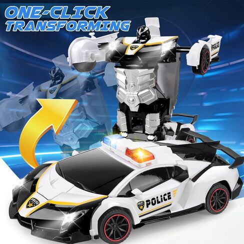YOTOY Remote Control Car Toys - Transform RC Cars for Kids, One Button Transformation, 360 Degree Rotating Drifting, 2.4Ghz & 1:18 Scale, Gift for Kids Age 4 5 6 Years Old Boys and Girls in Saudi Arabia