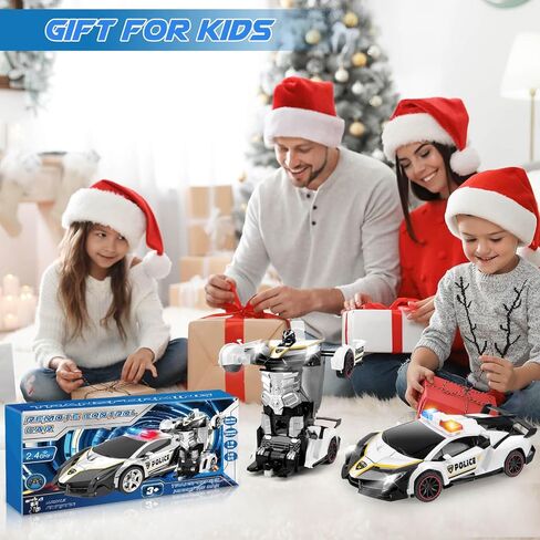 YOTOY Remote Control Car Toys - Transform RC Cars for Kids, One Button Transformation, 360 Degree Rotating Drifting, 2.4Ghz & 1:18 Scale, Gift for Kids Age 4 5 6 Years Old Boys and Girls in Saudi Arabia