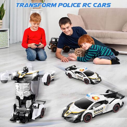 YOTOY Remote Control Car Toys - Transform RC Cars for Kids, One Button Transformation, 360 Degree Rotating Drifting, 2.4Ghz & 1:18 Scale, Gift for Kids Age 4 5 6 Years Old Boys and Girls in Saudi Arabia
