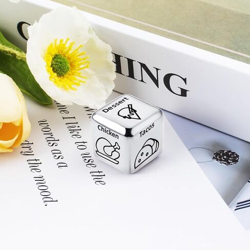 Date Night Dice Food Decision Dice Decider Food Choice Dice for Couples Whats for Dinner Dice Meal Decision Dice Funny Dice Stainless Steel for Him Her 6-Sided in Saudi Arabia