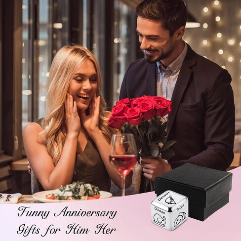 Date Night Dice Food Decision Dice Decider Food Choice Dice for Couples Whats for Dinner Dice Meal Decision Dice Funny Dice Stainless Steel for Him Her 6-Sided in Saudi Arabia