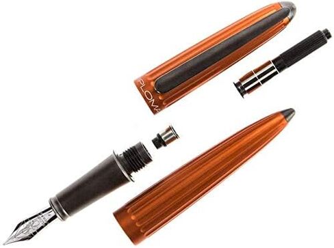 Diplomat - Aero - Fountain Pen in Stainless Steel - Fine - Black - Resistant and Elegant - High End - 5 Years Warranty in Saudi Arabia