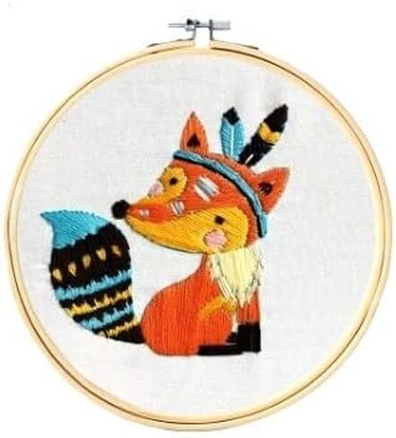 Cute Lion Full Range Embroidery Kit DIY Kits for Adult Crafts Embroidery Starter Kit in Kuwait
