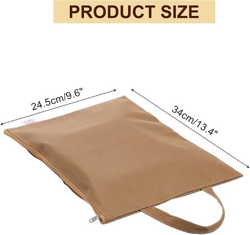 uxcell 4 Pcs Zipper File Bags, 9.6" x 13.4" Waterproof Oxford Fabric A4 Zipper Document Bag Storage Organizer Pouch with Handle for Organizing, Red in Saudi Arabia