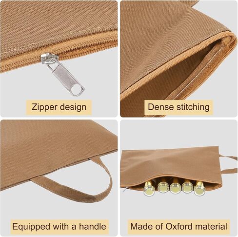 uxcell 4 Pcs Zipper File Bags, 9.6" x 13.4" Waterproof Oxford Fabric A4 Zipper Document Bag Storage Organizer Pouch with Handle for Organizing, Red in Saudi Arabia