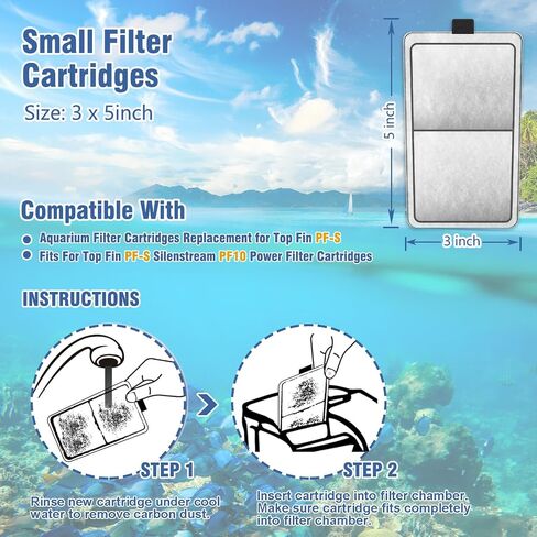 9-Pack Filter Cartridge Replacement for Top Fin PF-S Silenstream PF10 Power Filters in Saudi Arabia