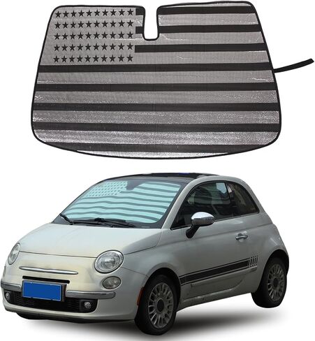 Windshield Sunshade Compatible with Fiat 500 2010-2024, Front Windshield Sunshade Foldable Reflective Sunshade for UV and Sun Auto Interior Accessories (Front Windshield one Piece) in Saudi Arabia