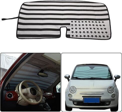 Windshield Sunshade Compatible with Fiat 500 2010-2024, Front Windshield Sunshade Foldable Reflective Sunshade for UV and Sun Auto Interior Accessories (Front Windshield one Piece) in Saudi Arabia
