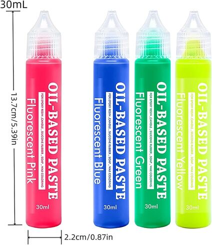 Epoxy Resin Color Pigment Oil-Based Paste Pigment, 20 Colors Highly Pigmented Paste use for Epoxy Resin, Candle, Silicone Rubber, Soap, Wax Coloring, CraftsMaking - 1 oz/30 ml Each in Kuwait