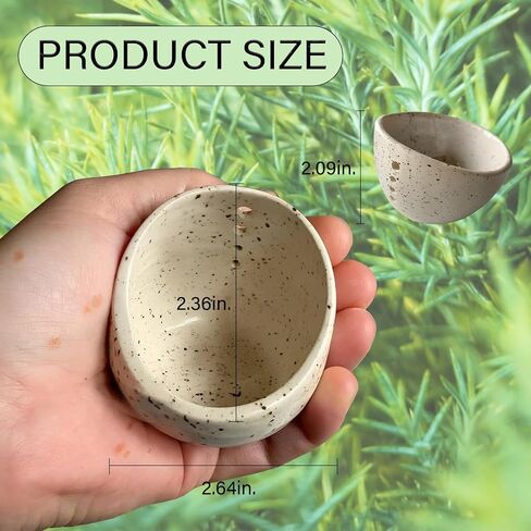 Handmade Pottery Herb Stripper Bowl - Ceramic Herb Peeler & Stripper Tool for Kitchen, BBQ, and Picnics (white) in Kuwait
