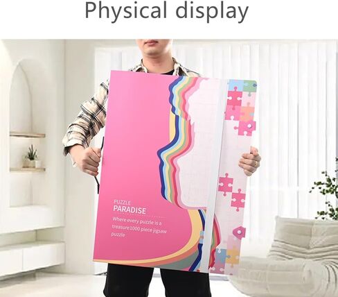 Puzzle Folder for 1000-Pieces: Large Capacity Jigsaw Puzzles Organizer Portable with 20 Pockets, Dustproof & Protective Puzzle Accessory (Pink) in Saudi Arabia