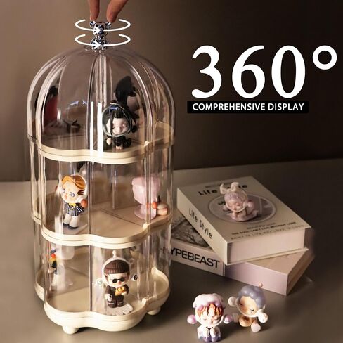 Transparent Doll Display Box, Doll Display Stand for Pop Mart Lego Collectibles Action, Dust-Proof, All-Round Display of Dolls Lego in Saudi Arabia