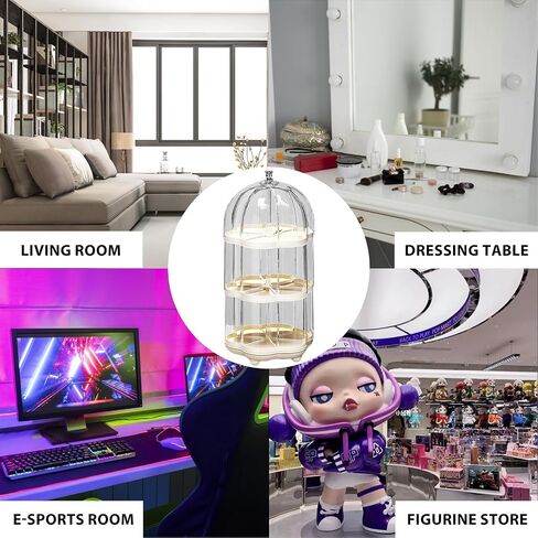 Transparent Doll Display Box, Doll Display Stand for Pop Mart Lego Collectibles Action, Dust-Proof, All-Round Display of Dolls Lego in Saudi Arabia