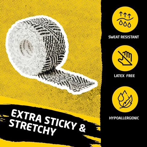 Happy Thumbs Tape Company - Gym & Hook Grip Tape - Thumb & Finger Protection - for Cross Training, Weightlifting, Gymnastics & More - Stretchy Adhesive Athletic Weightlifting Tape - 24 ft Long 6 Pack in Saudi Arabia